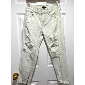 Kendall & Kylie Super Light Acid Wash Distressed Jean Zip Hem Women's Size 26